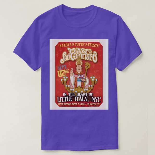 T-shirt Fête de San Gennaro Throwback (Design devant)