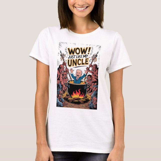 T-shirt Fête d'enfer Cannibals Ate Mon oncle Joe Biden (Devant)