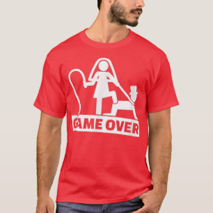 T-shirt Fête d'enterrement de vie de garçon Game Over Funn