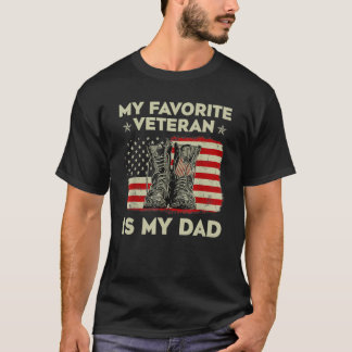 T-shirt Fête des anciens combattants Mon vétéran favori es