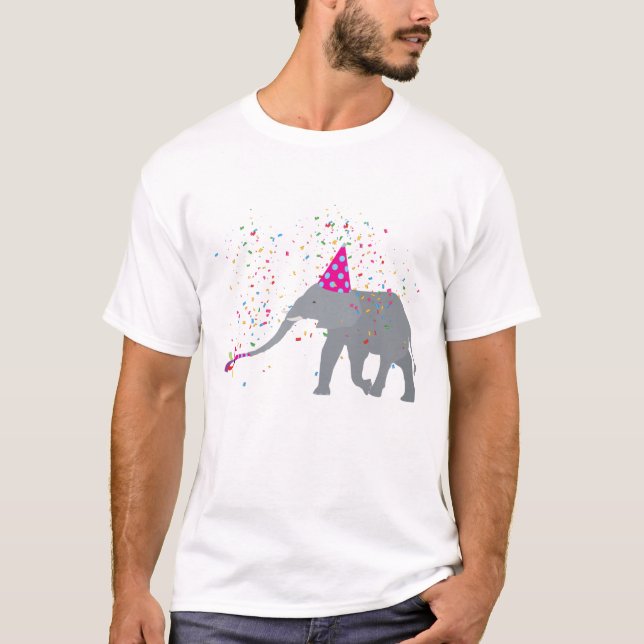 T-shirt Fête des éléphants - Animaux ayant une fête (Devant)
