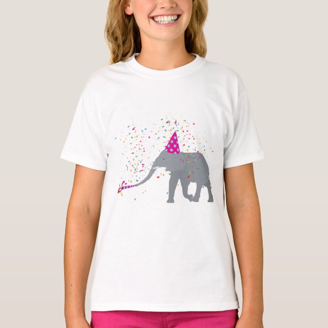 T-shirt Fête des éléphants - Animaux ayant une fête (Devant)
