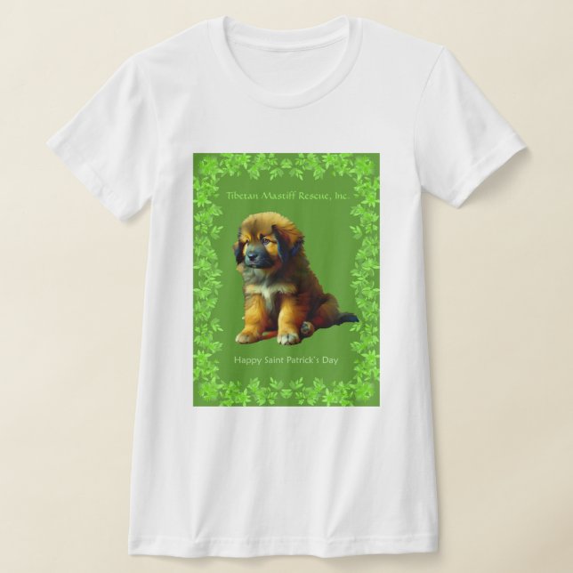 T-shirt Fête des femmes de St Patricks TibétainMastiff Pup (Poser)