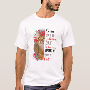 T-shirt Fête des femmes Valentines Chat Mère Mère Mère Mèr