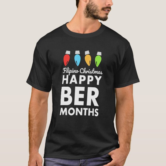 T-shirt Fête des fêtes de Noël aux Philippines Happy Ber M (Devant)