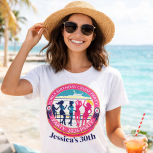 T-shirt Fête des filles d'anniversaire Croisière personnal