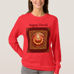 T-shirt Fête des lampes lumineuses : Salutations Diwali