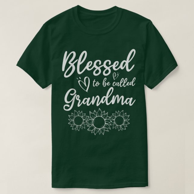 T-shirt Fête des mères bénie d'être appelée grand-mère  (Design devant)