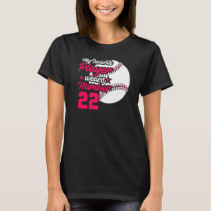T-shirt Fête des mères de baseball masculin Mon bal de bas