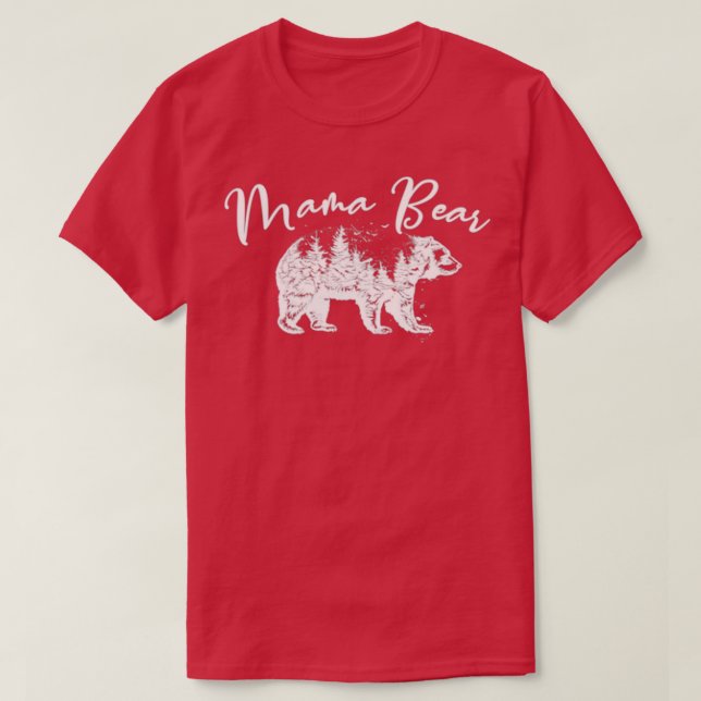 T-shirt Fête des mères de maman ours (3) (Design devant)