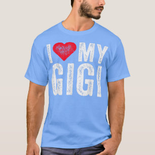 T-shirt Fête des Mères Drôle J'aime mon grand-mère au coeu