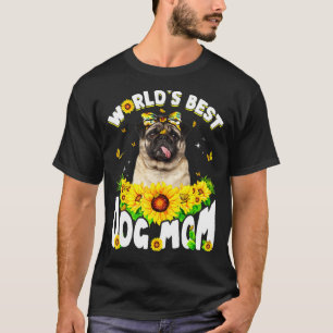 T-shirt Fête des mères du meilleur chien Carlin du monde