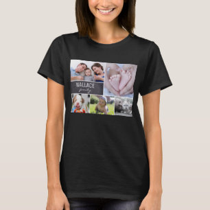 T-shirt Fête des mères Famille personnalisée Photo Collage