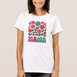 T-shirt Fête des mères florales, Mama fleur sauvage