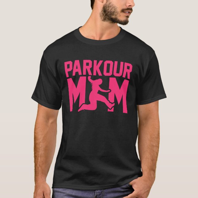 T-shirt Fête des Mères Free Running Traceur Maman Parkour  (Devant)