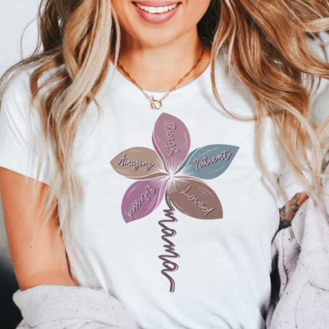 T-shirt Fête des Mères Inspirationnelle Florale Mama (Créateur téléchargé)