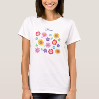 T-shirt Fête des mères Jardin Fleur Jardin Couleurs douces