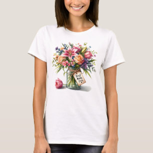 T-shirt Fête des mères Meilleure maman jamais en aquarelle