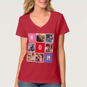 T-shirt Fête des mères modernes personnalisées Maman Photo
