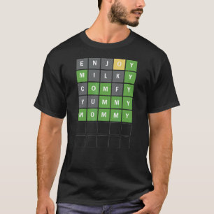 T-shirt Fête des Mères Nouveau Mot de maman Guesser Jeu To