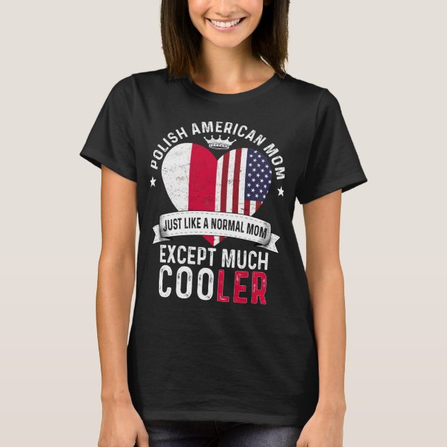 T-shirt Fête des mères polonaises américaines Pologne Drap (Devant)