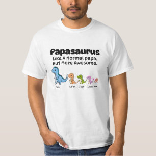 T-shirt Fête des Pères 2024, Papasaurus Dinosaure Personna