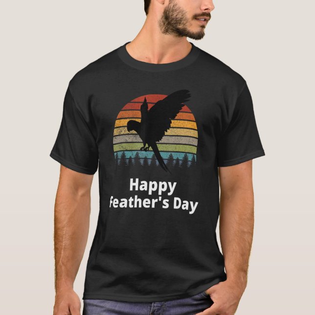 T-shirt Fête des pères Animaux de compagnie Oiseau observe (Devant)