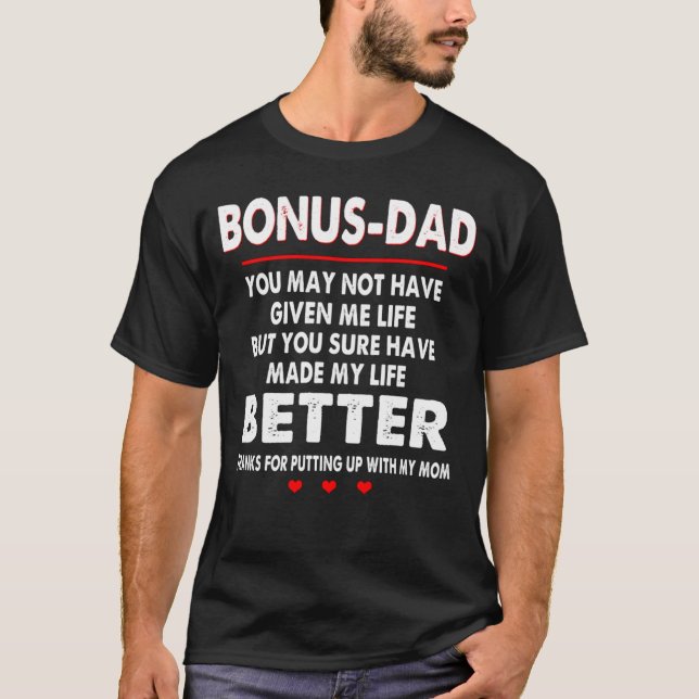 T-shirt Fête des pères - Bonus papa - 1 jour gauche (Devant)