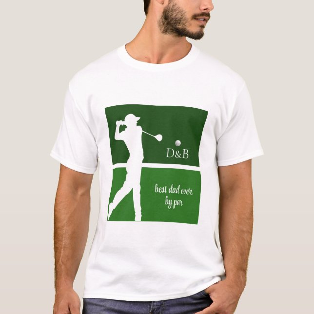 T-shirt fête des pères cadeau golf, meilleur papa jamais p (Devant)