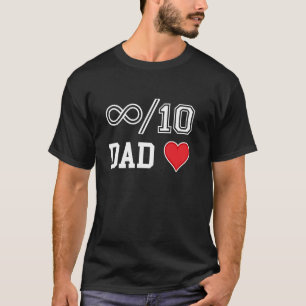 T-shirt Fête des Pères Cœur Meilleur Papa À L'infini Anniv