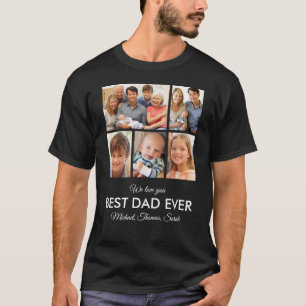 T-shirt Fête des pères Collage photo de meilleur papa
