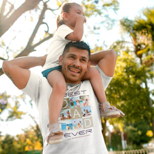 T-shirt Fête des pères Collage photo de meilleur papa