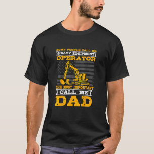 T-shirt Fête des pères Da de l'excavateur de l'exploitant