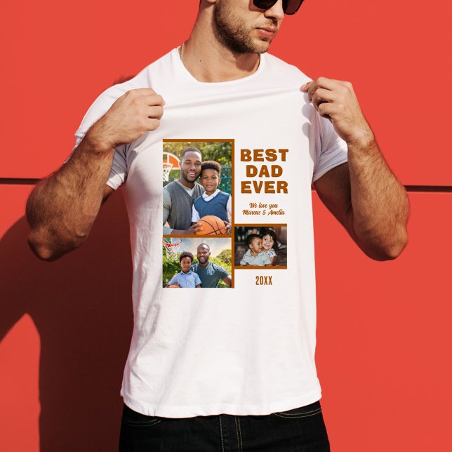 T-shirt Fête des pères de collection photo de Best Dad Eve (Créateur téléchargé)
