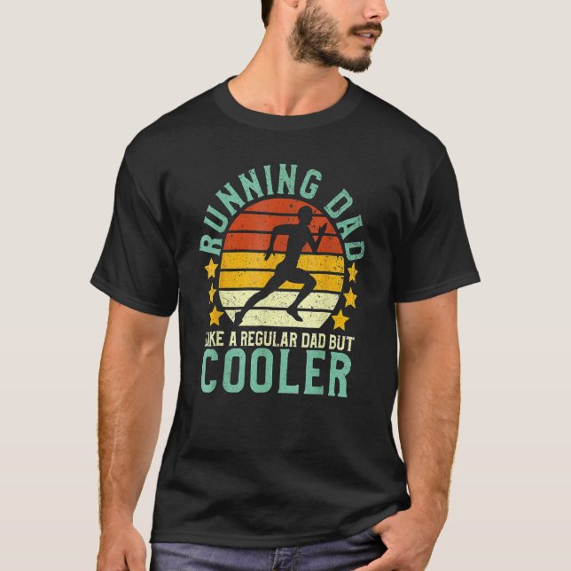 T-shirt Fête des pères de coureur de marathon papa (Devant)