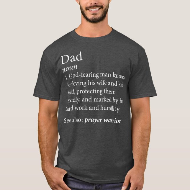T-shirt Fête des pères de définition de père chrétien (Devant)