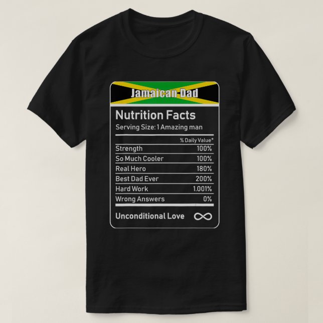 T-shirt Fête des pères de la nutrition papa jamaïcain (Design devant)
