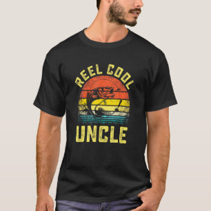 T-shirt Fête des pères de pêche de l'oncle Cool Mens Reel