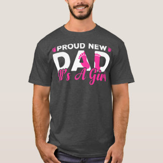 T-shirt Fête des pères de révélation de genre Fier Nouveau