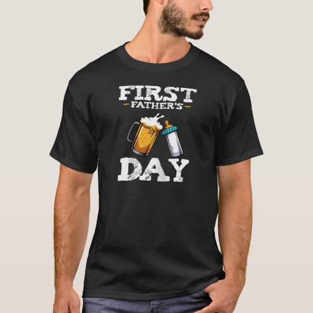 T-shirt Fête des Pères des hommes Annonce de grossesse amu (Devant)