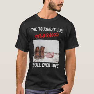 T-shirt Fête des pères des hommes Le travail le plus dur q