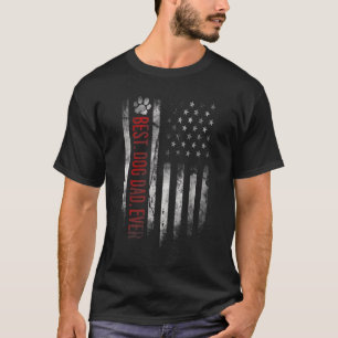 T-shirt Fête des pères Drapeau Américain pour chien de tai