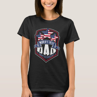 T-shirt Fête des pères du meilleur papa du monde Amérique