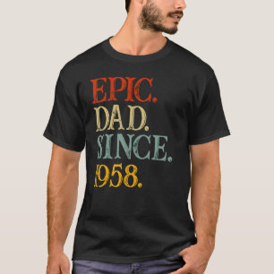 T-shirt Fête des pères Epic Papa depuis 1958 petits-enfant