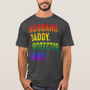 T-shirt Fête des pères gay LGBT Pride Mari Daddy Protecto