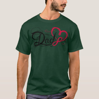 T-shirt Fête des pères giftidea J'aime papa Tattoo avec In