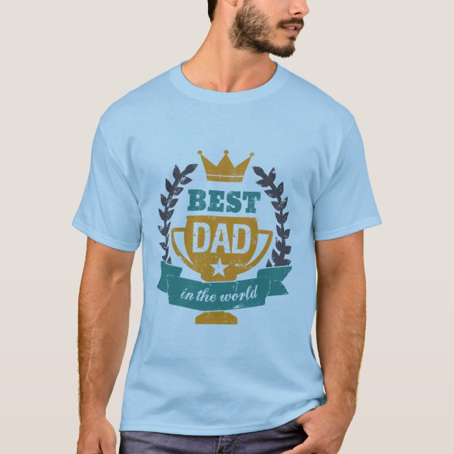 T-shirt Fête des pères Grunge Meilleur papa dans l (Devant)