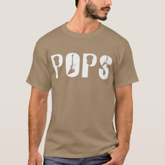 T-shirt Fête des pères Guitare Lover Best Pops Ever Guitar