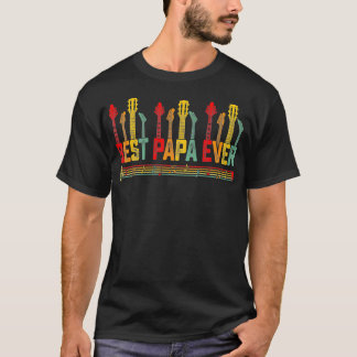 T-shirt Fête des pères guitariste Père Best Papa Ever Guit