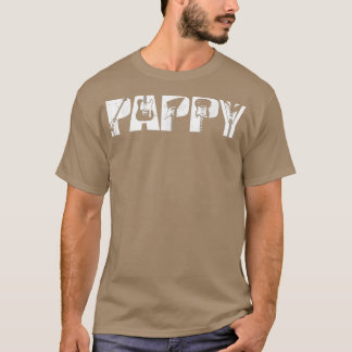 T-shirt Fête des pères guitariste rétro Père Pappy Guitare